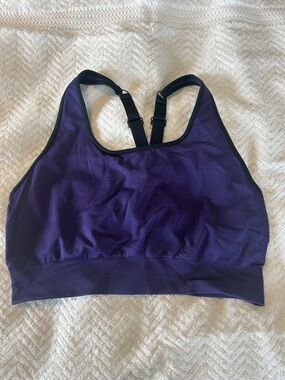 Fabletics Deep Purple Adjustable-Strap Sports Bra